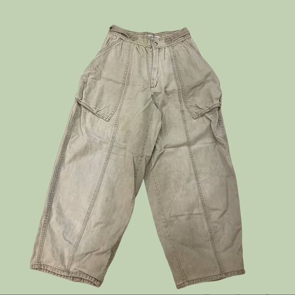 High-waisted Vintage wide leg Cargo Pants - Picture 3 of 7